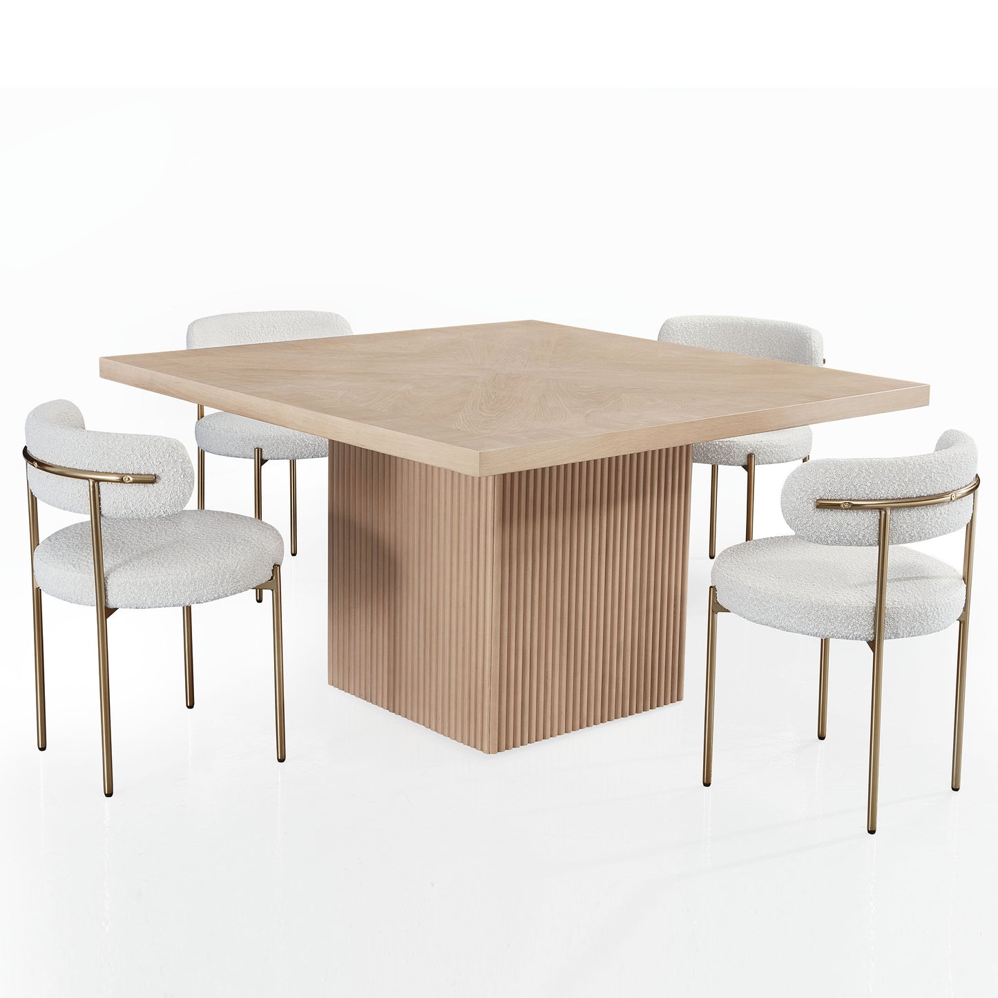 RDT012 OAK VENEER SQUARE DINING TABLE