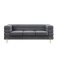 8018 Elegant Velvet Sofa with Gold Metal Legs