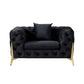 8001 Luxury Armchair, Loveseat, and Sofa Set with Metal Legs