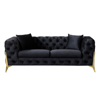 8001 Luxury Armchair, Loveseat, and Sofa Set with Metal Legs