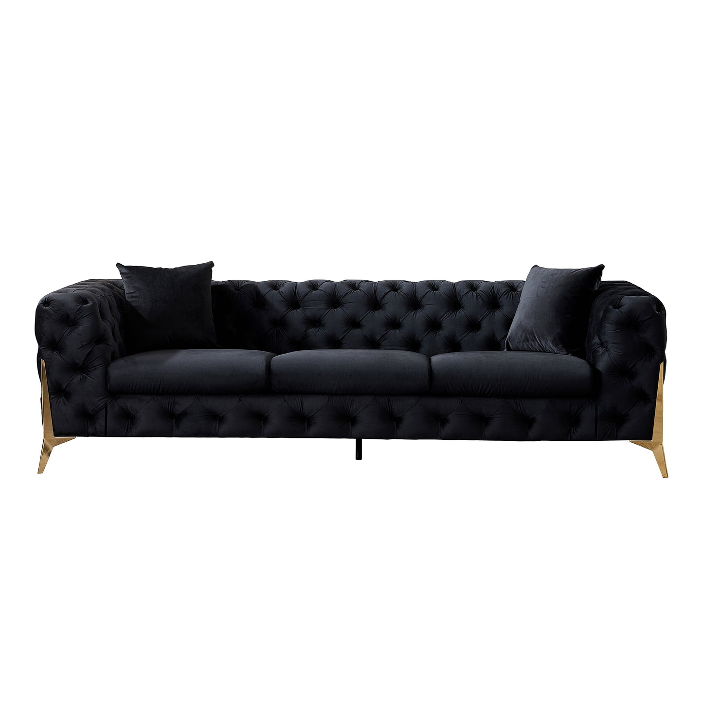 8001 Luxury Armchair, Loveseat, and Sofa Set with Metal Legs