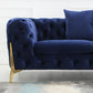 8001 Luxury Armchair, Loveseat, and Sofa Set with Metal Legs