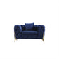 8001 Luxury Armchair, Loveseat, and Sofa Set with Metal Legs