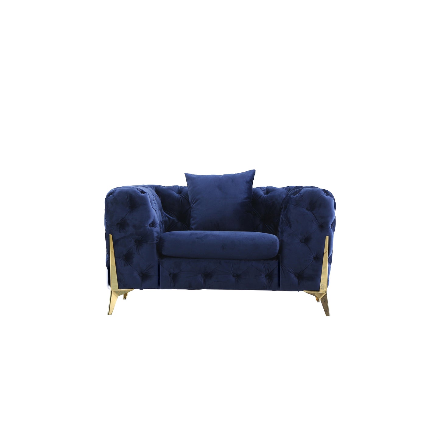 8001 Luxury Armchair, Loveseat, and Sofa Set with Metal Legs