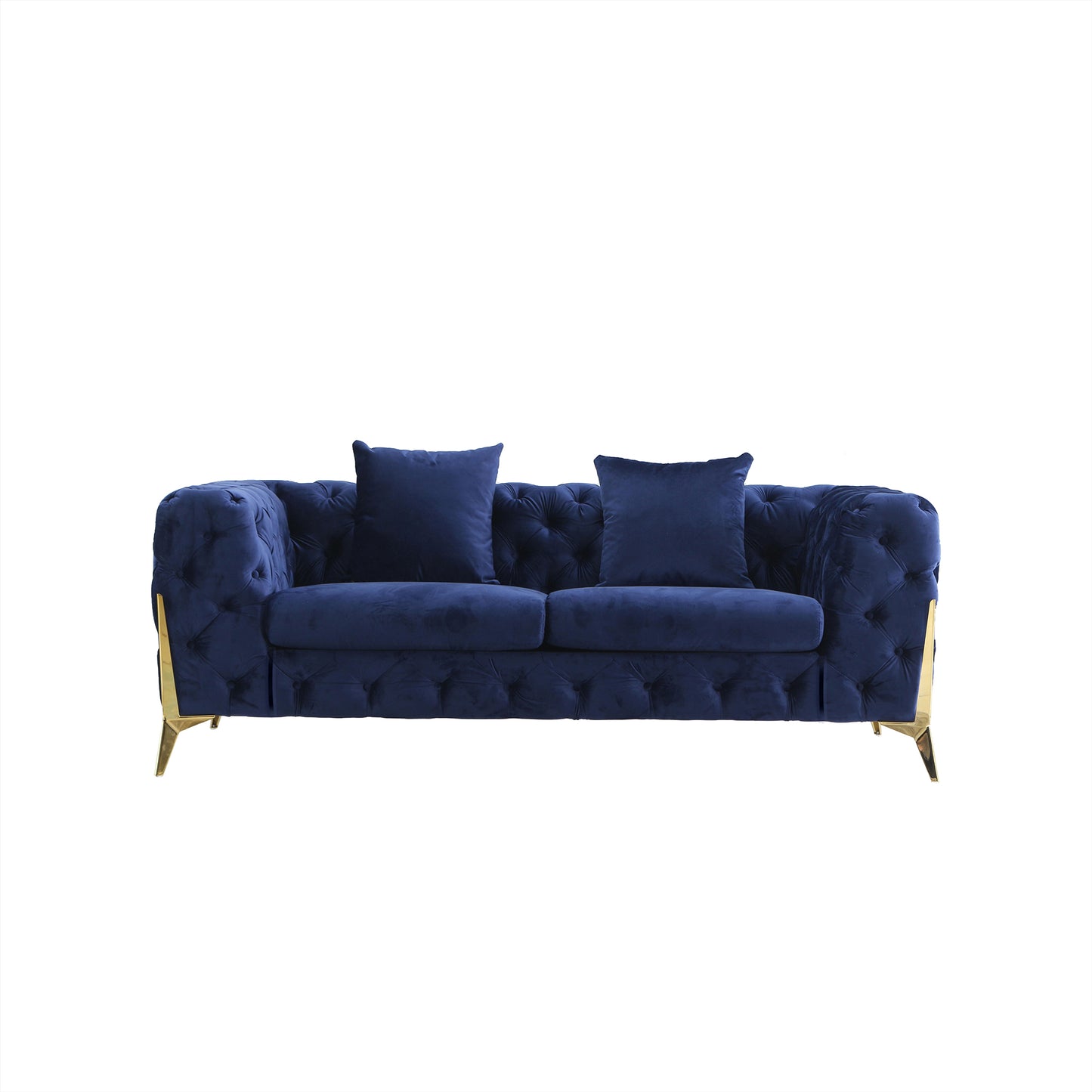 8001 Luxury Armchair, Loveseat, and Sofa Set with Metal Legs