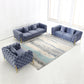 8001 Luxury Armchair, Loveseat, and Sofa Set with Metal Legs