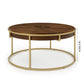 CT015 Modern Round Coffee Table with Brown Top