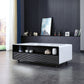 CT50 Modern Coffee Table with Fridge Drawers & Wireless Charging – Bluetooth Speaker, Wheels, and Versatile Storage