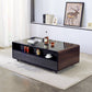 CT50 Modern Coffee Table with Fridge Drawers & Wireless Charging – Bluetooth Speaker, Wheels, and Versatile Storage