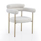 DC02 Granule Fabric Dining Chairs with Brushed Gold or Black Base