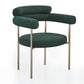 DC02 Granule Fabric Dining Chairs with Brushed Gold or Black Base