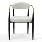 DC03 Set of 2 Fabric Dining Chairs with Brushed Gold & Black Base