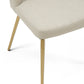 DC15 Beige Fabric Dining Chair with Gold Base