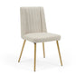 DC15 Beige Fabric Dining Chair with Gold Base