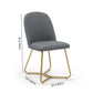 DC20 Elegant Fabric Dining Chairs with Brushed Gold Base – Set of 2