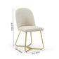 DC20 Elegant Fabric Dining Chairs with Brushed Gold Base – Set of 2