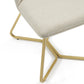 DC20 Elegant Fabric Dining Chairs with Brushed Gold Base – Set of 2