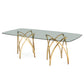 DT030 GLASS TOP DINING TABLE