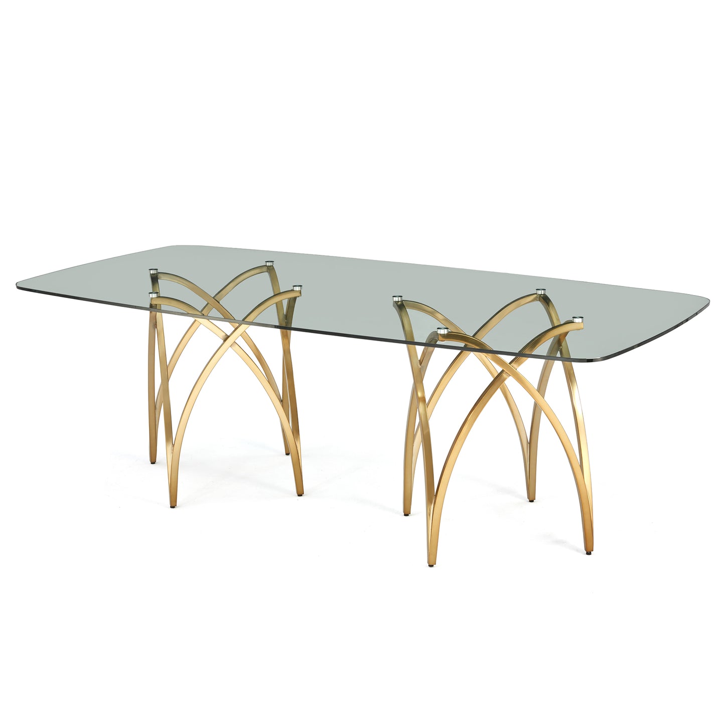 DT030 GLASS TOP DINING TABLE