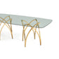 DT030 GLASS TOP DINING TABLE