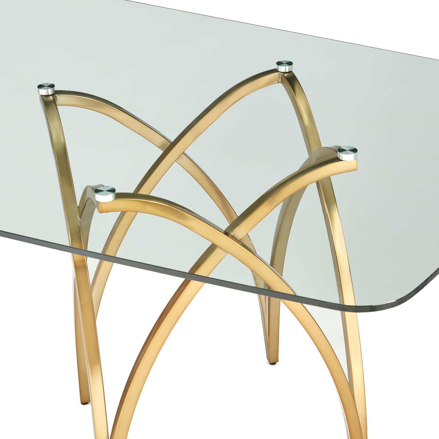 DT030 GLASS TOP DINING TABLE