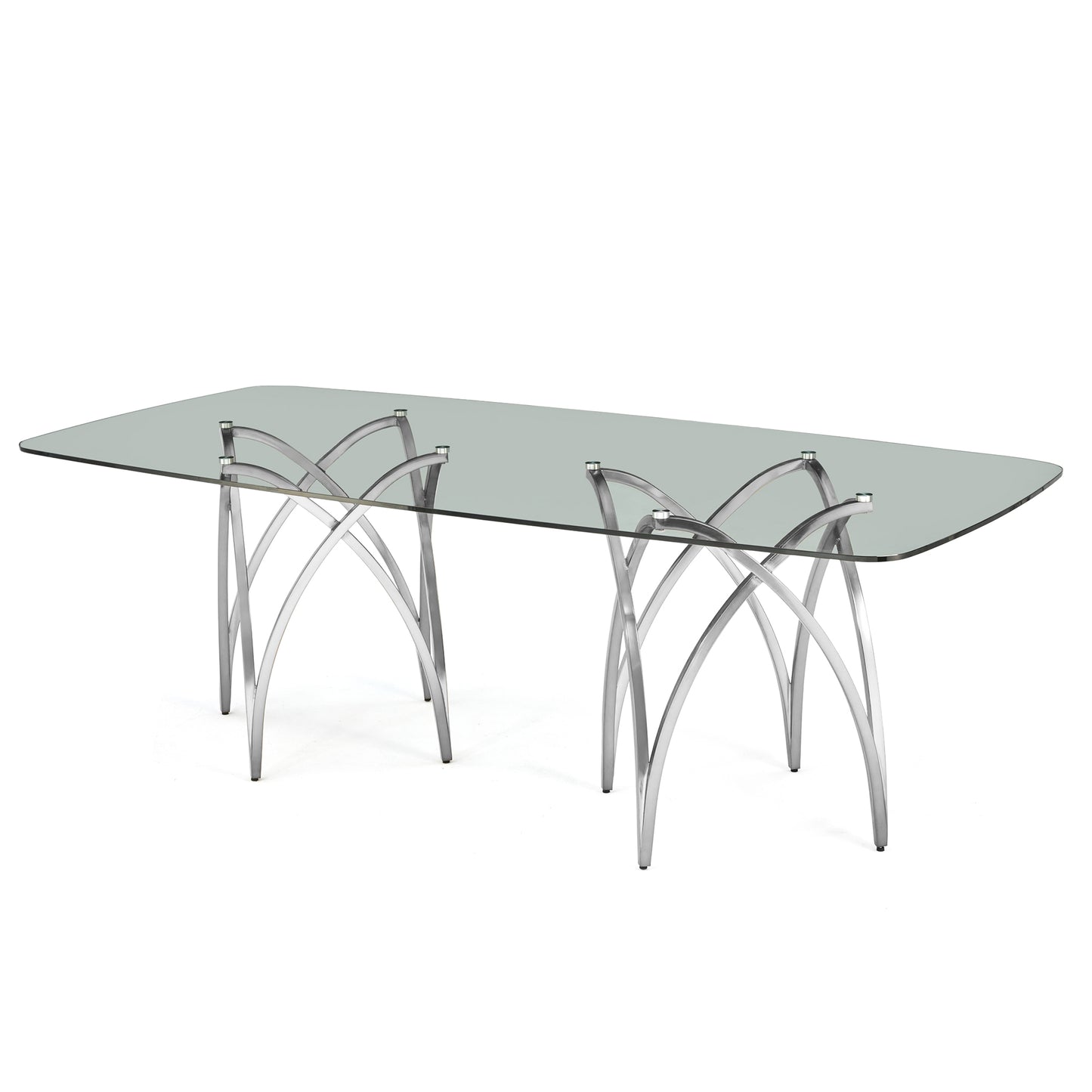 DT030 GLASS TOP DINING TABLE