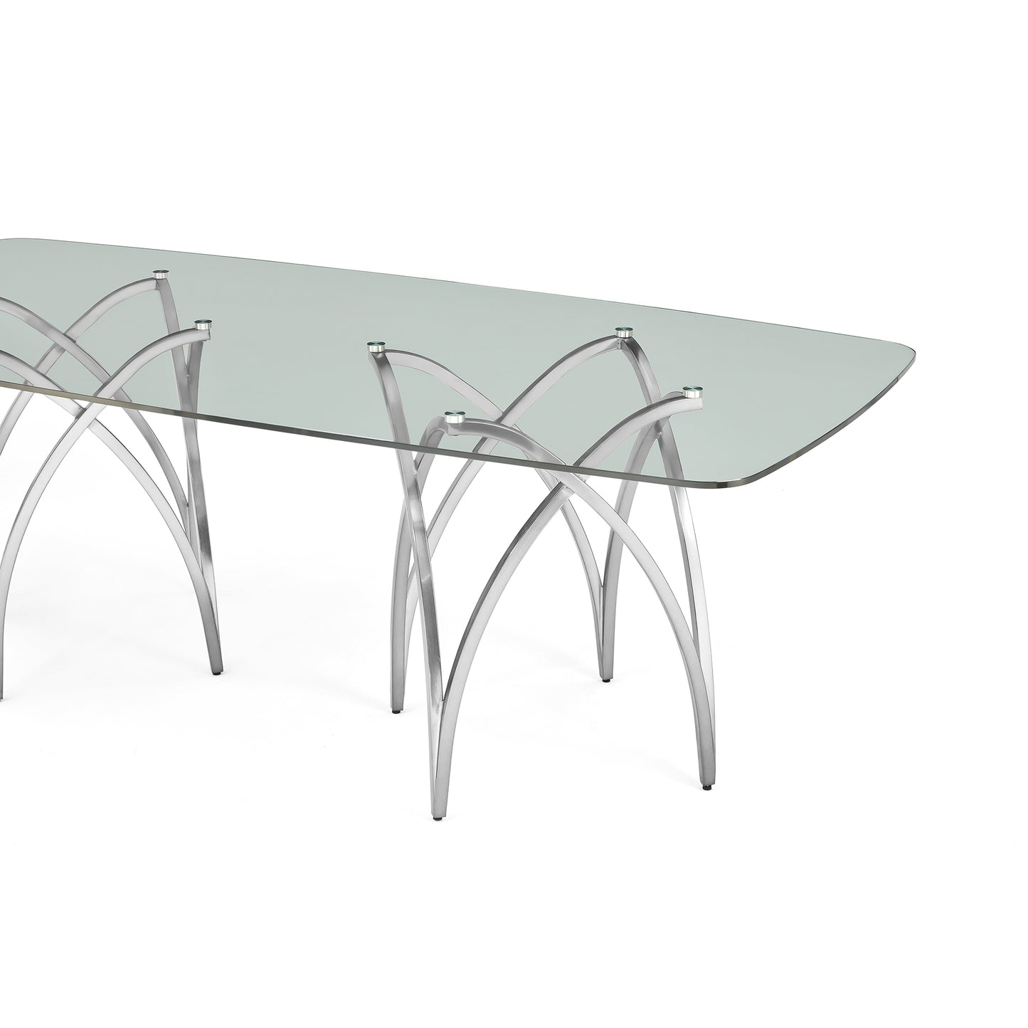 DT030 GLASS TOP DINING TABLE