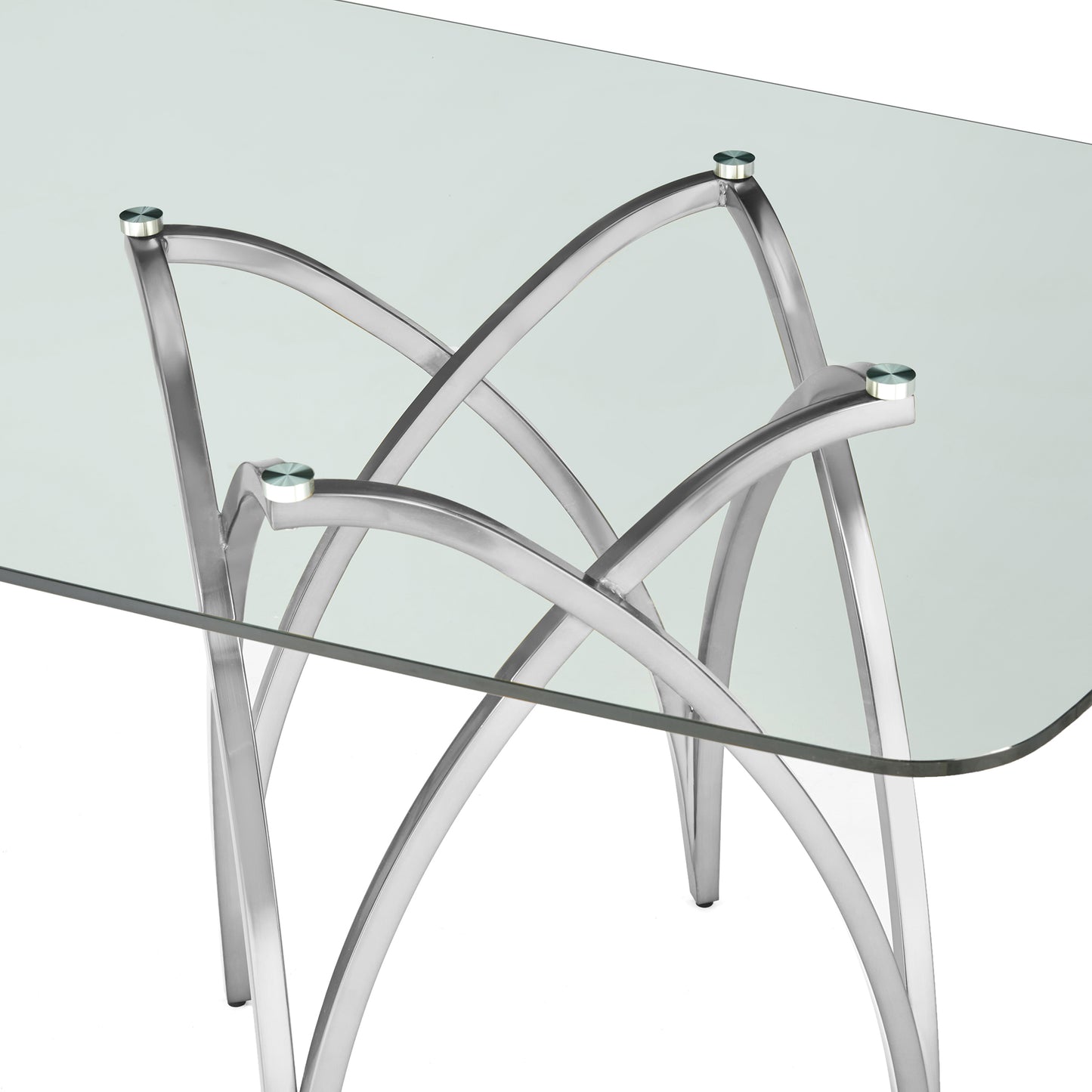 DT030 GLASS TOP DINING TABLE