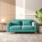 8043 Velvet Loveseat/Sofa with Gold Metal Legs