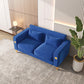 8043 Velvet Loveseat/Sofa with Gold Metal Legs