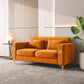 8043 Velvet Loveseat/Sofa with Gold Metal Legs