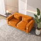 8043 Velvet Loveseat/Sofa with Gold Metal Legs