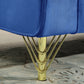 8043 Velvet Loveseat/Sofa with Gold Metal Legs