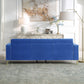 8043 Velvet Loveseat/Sofa with Gold Metal Legs