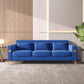 8043 Velvet Loveseat/Sofa with Gold Metal Legs