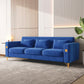 8043 Velvet Loveseat/Sofa with Gold Metal Legs