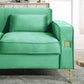 8043 Velvet Loveseat/Sofa with Gold Metal Legs