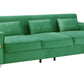 8043 Velvet Loveseat/Sofa with Gold Metal Legs