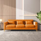 8043 Velvet Loveseat/Sofa with Gold Metal Legs