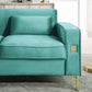 8043 Velvet Loveseat/Sofa with Gold Metal Legs