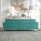 8043 Velvet Loveseat/Sofa with Gold Metal Legs