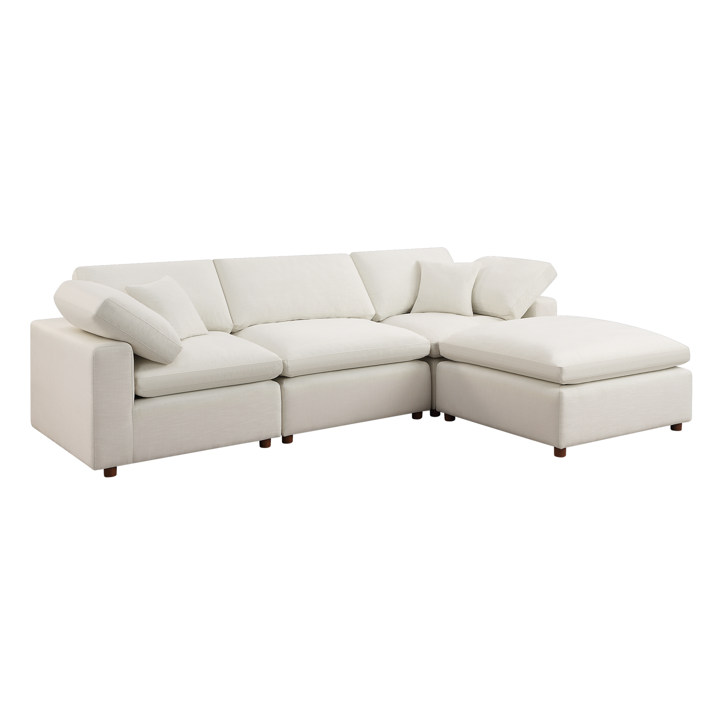 SEC8061-8063 Modular Sofa - Versatile DIY Set with Linen, Viscose, and Polyester Upholstery