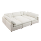 SEC8061-8063 Modular Sofa - Versatile DIY Set with Linen, Viscose, and Polyester Upholstery