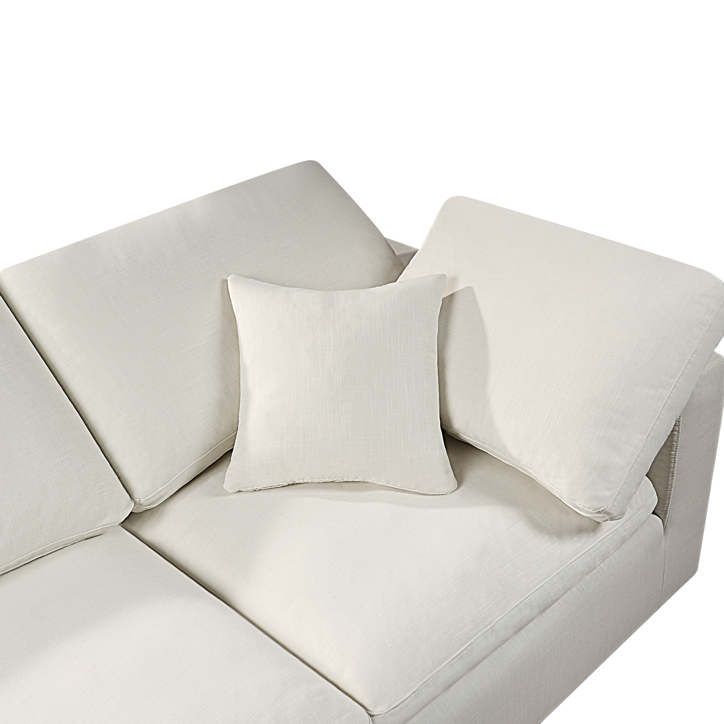 SEC8061-8063 Modular Sofa - Versatile DIY Set with Linen, Viscose, and Polyester Upholstery