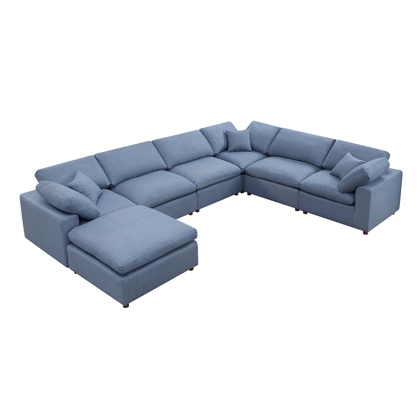 SEC8061-8063 Modular Sofa - Versatile DIY Set with Linen, Viscose, and Polyester Upholstery