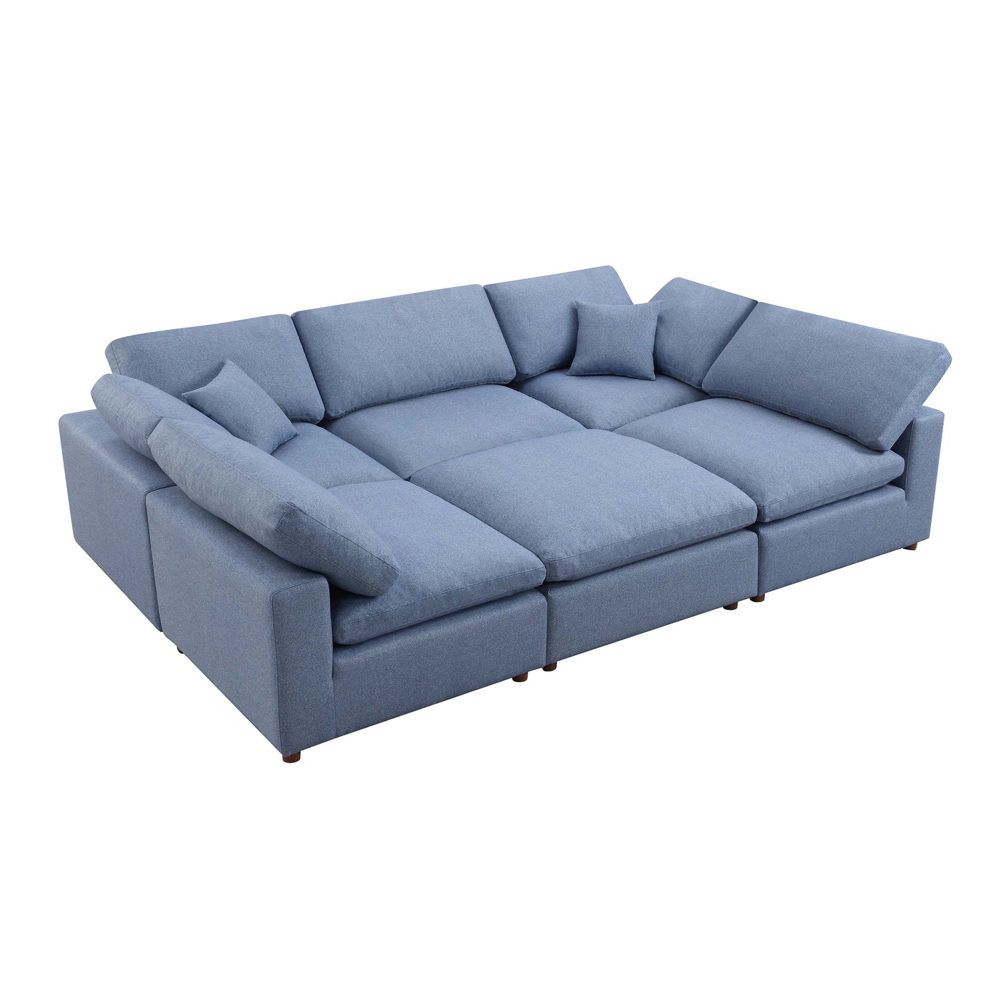 SEC8061-8063 Modular Sofa - Versatile DIY Set with Linen, Viscose, and Polyester Upholstery