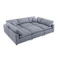 SEC8061-8063 Modular Sofa - Versatile DIY Set with Linen, Viscose, and Polyester Upholstery