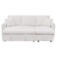 SMB8037 Corduroy Fabric Storage Chaise with Wheels