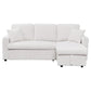 SMB8037 Corduroy Fabric Storage Chaise with Wheels