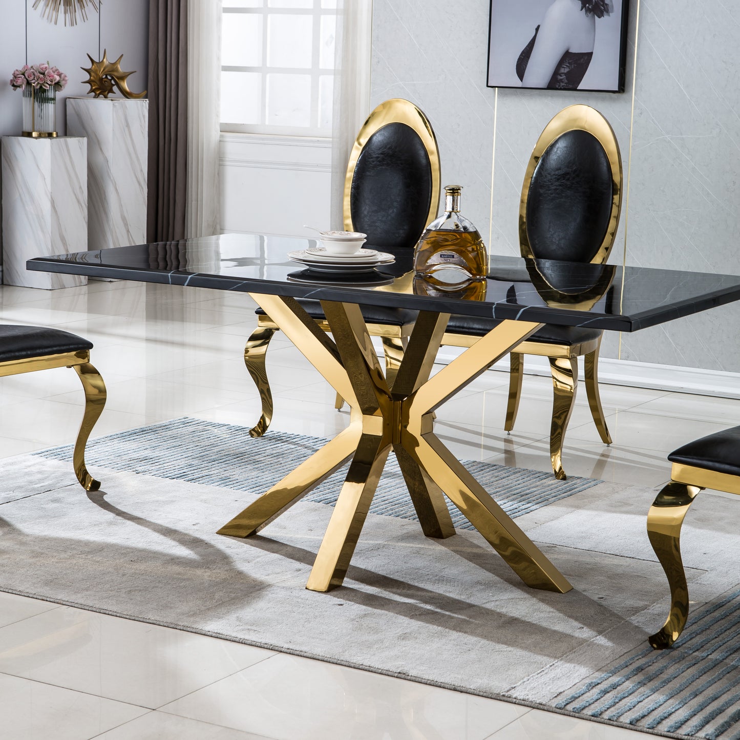 DT202 Elegant Rectangular Dining Table